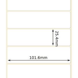 101.6mm x 25.4mm Thermal Transfer Labels